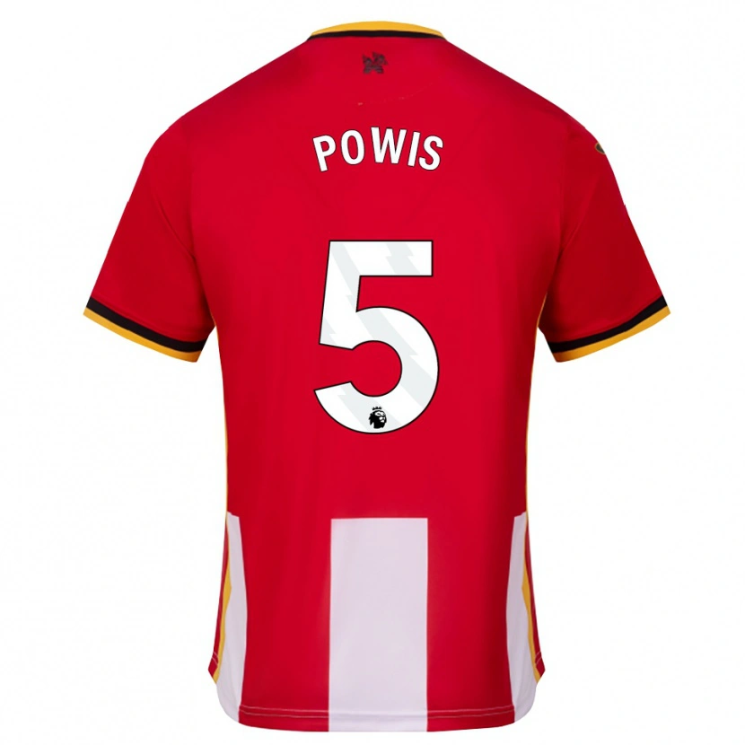 Danxen Uomo Maglia Isaiah Powis #5 Giallo Nero Rosso Kit Gara Home 2026/27 Maglietta