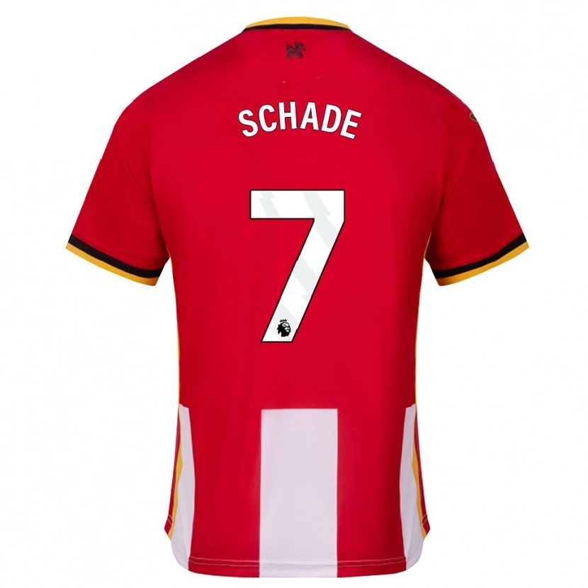 Danxen Uomo Maglia Kevin Schade #7 Giallo Nero Rosso Kit Gara Home 2026/27 Maglietta