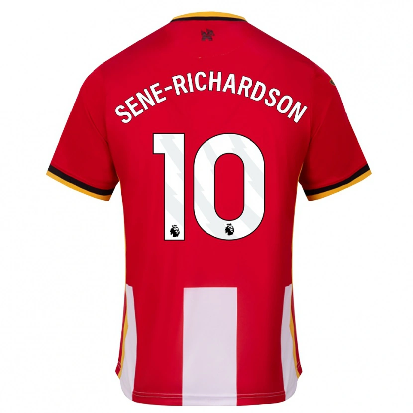 Danxen Uomo Maglia Sam Sene-Richardson #10 Giallo Nero Rosso Kit Gara Home 2026/27 Maglietta