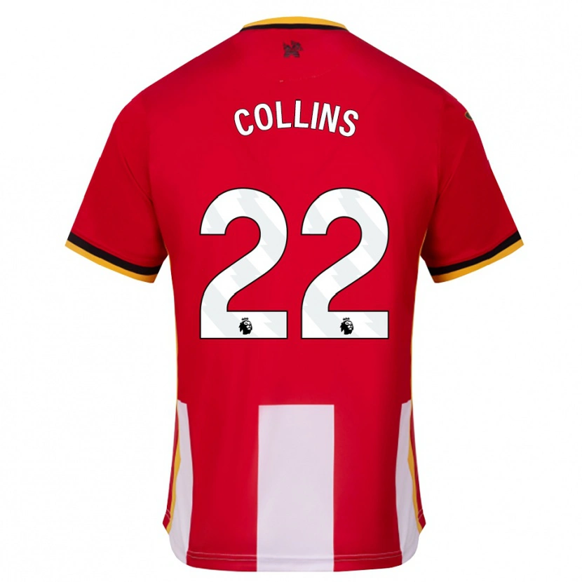Danxen Uomo Maglia Nathan Collins #22 Giallo Nero Rosso Kit Gara Home 2026/27 Maglietta