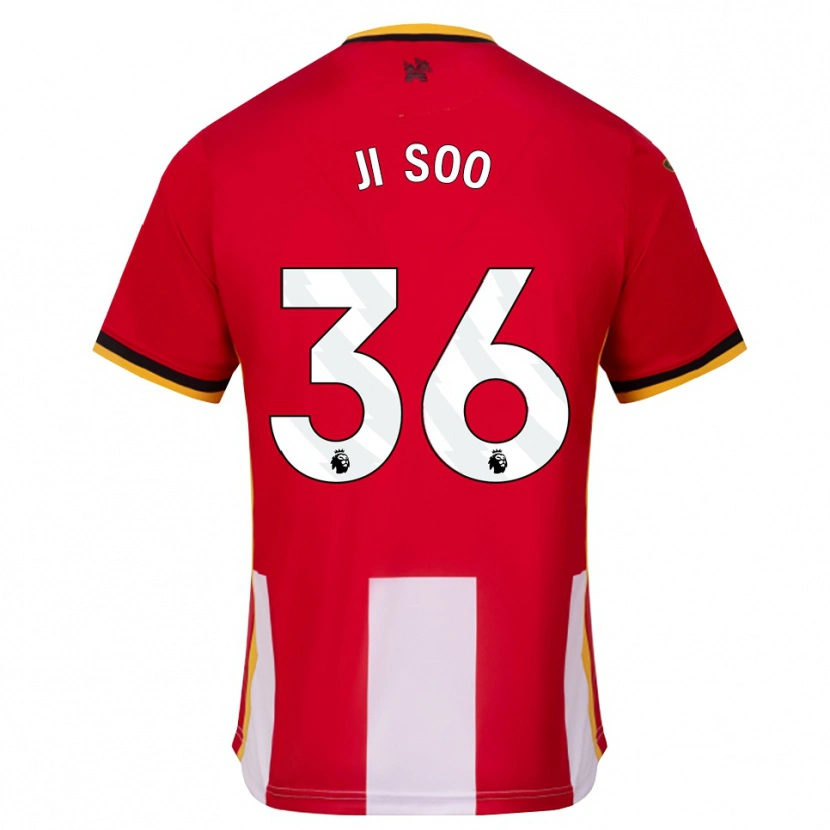 Danxen Uomo Maglia Ji-Soo Kim #36 Giallo Nero Rosso Kit Gara Home 2026/27 Maglietta