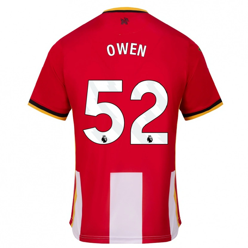 Danxen Uomo Maglia Riley Owen #52 Giallo Nero Rosso Kit Gara Home 2026/27 Maglietta