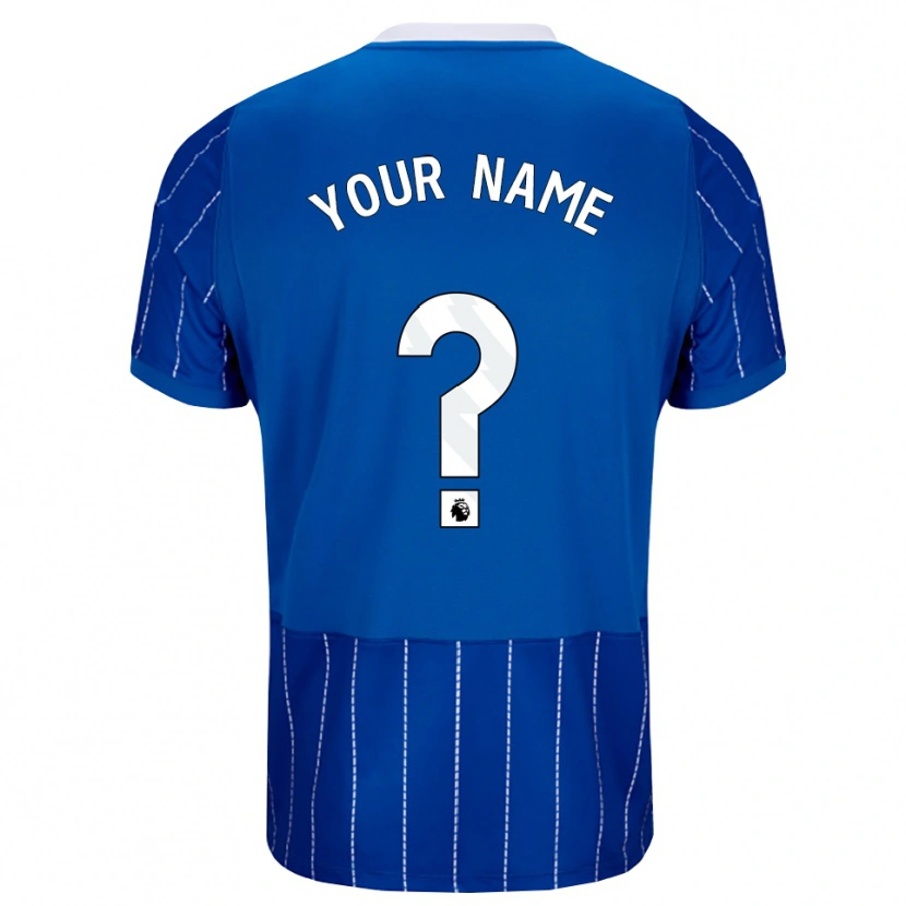 Danxen Uomo Maglia Il Tuo Nome #0 Blu Medio Bianco Kit Gara Home 2026/27 Maglietta