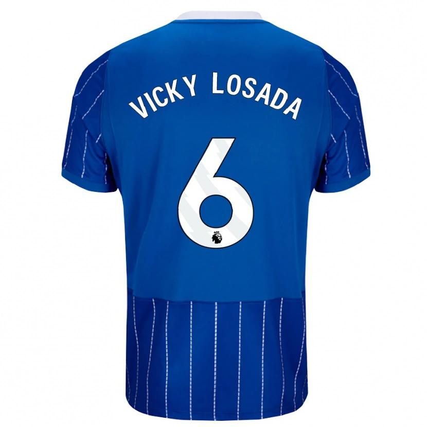 Danxen Uomo Maglia María Victoria Losada Gómez #6 Blu Medio Bianco Kit Gara Home 2026/27 Maglietta