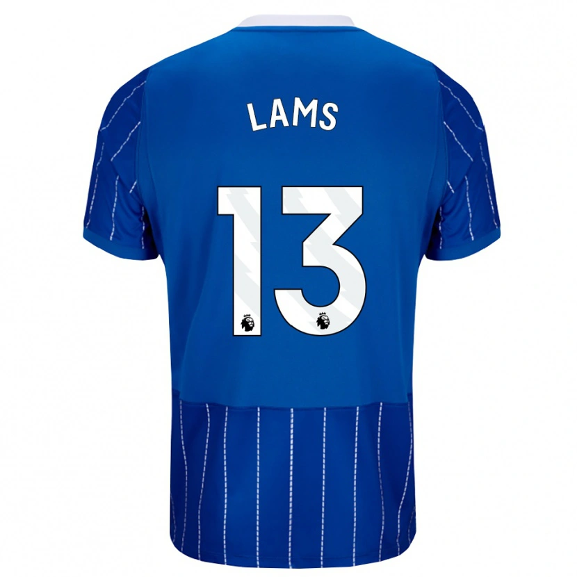 Danxen Uomo Maglia George Lams #13 Blu Medio Bianco Kit Gara Home 2026/27 Maglietta