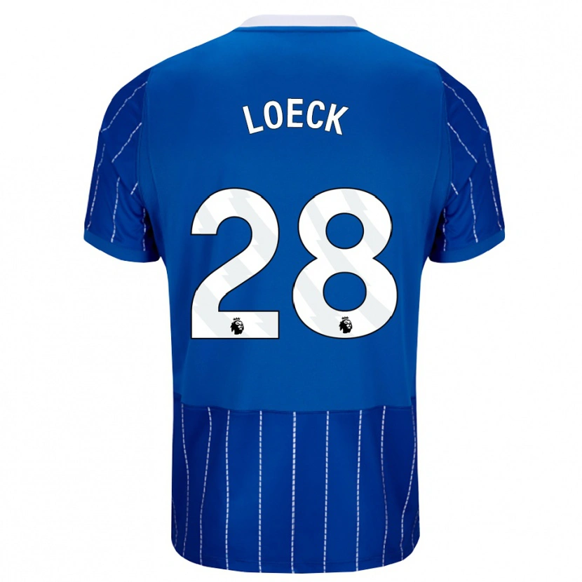 Danxen Uomo Maglia Melina Loeck #28 Blu Medio Bianco Kit Gara Home 2026/27 Maglietta