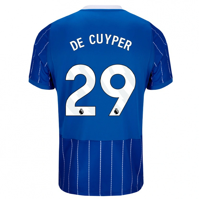 Danxen Uomo Maglia Maxim De Cuyper #29 Blu Medio Bianco Kit Gara Home 2026/27 Maglietta