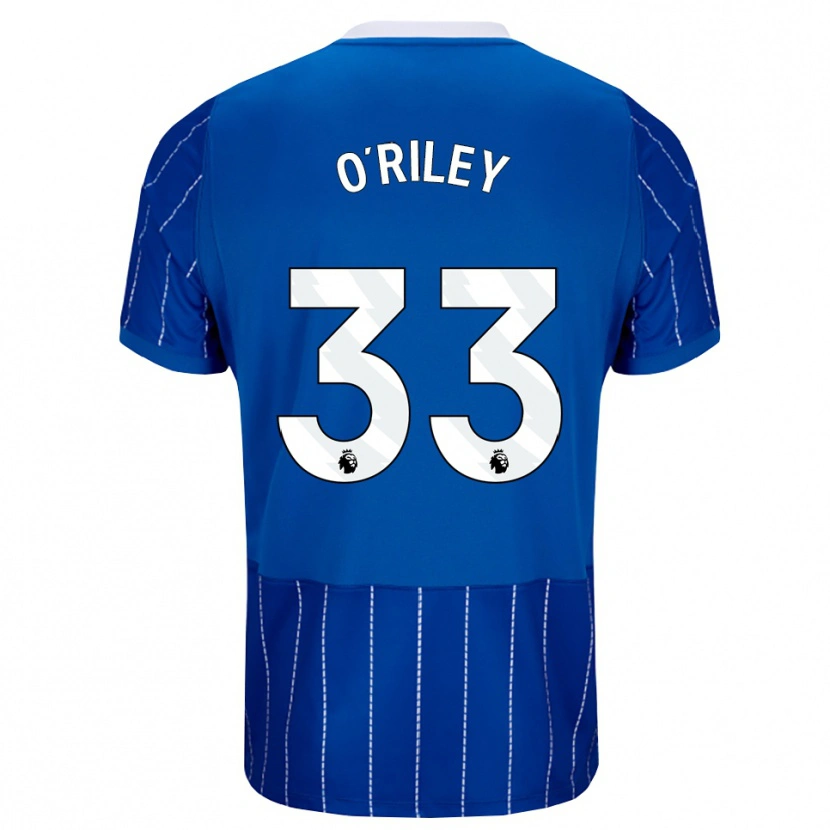 Danxen Uomo Maglia Matt O'riley #33 Blu Medio Bianco Kit Gara Home 2026/27 Maglietta