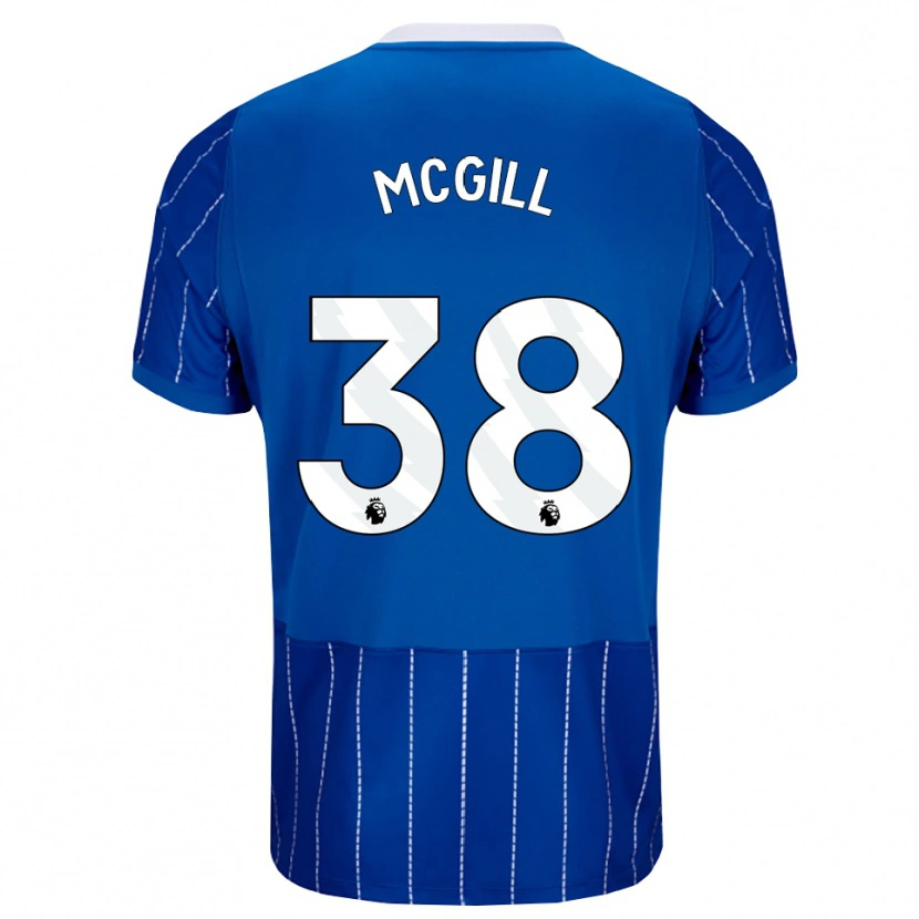 Danxen Uomo Maglia Tom Mcgill #38 Blu Medio Bianco Kit Gara Home 2026/27 Maglietta