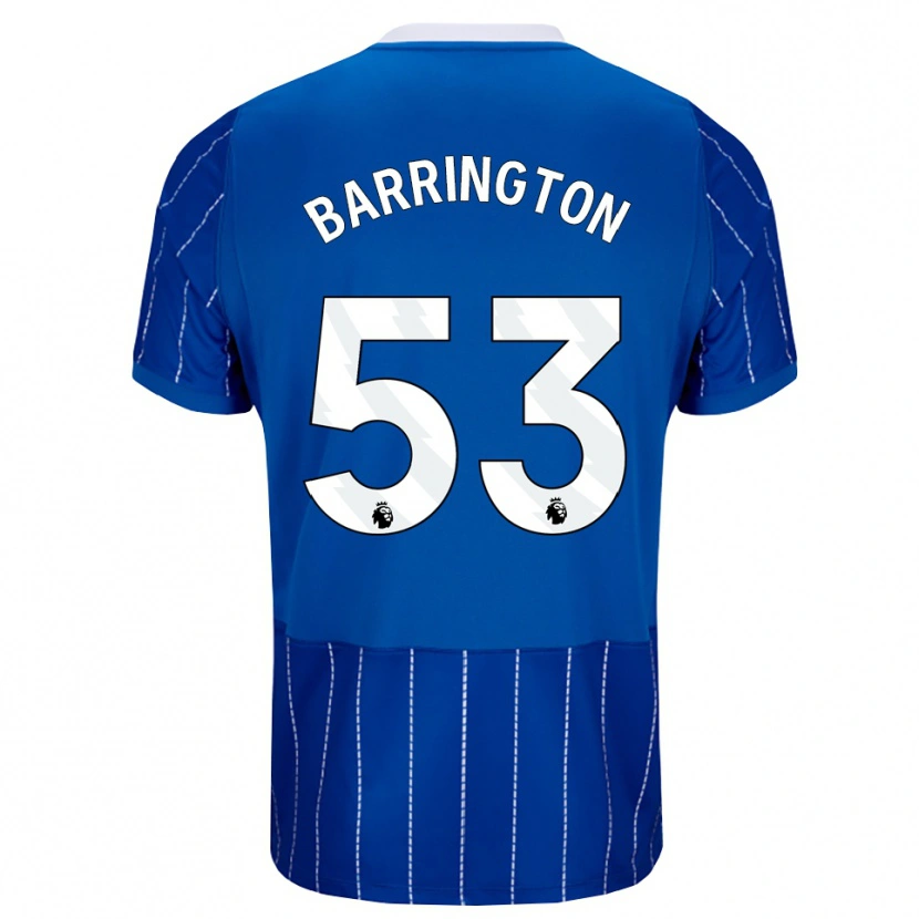 Danxen Uomo Maglia Luca Barrington #53 Blu Medio Bianco Kit Gara Home 2026/27 Maglietta