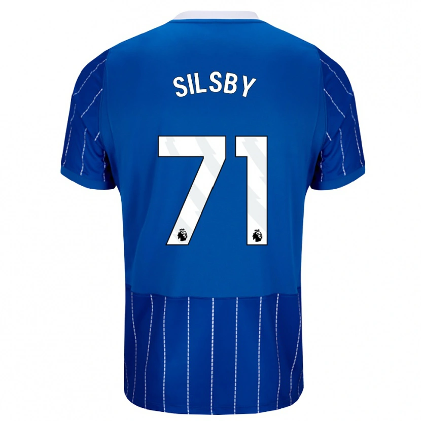 Danxen Uomo Maglia Tyler Silsby #71 Blu Medio Bianco Kit Gara Home 2026/27 Maglietta