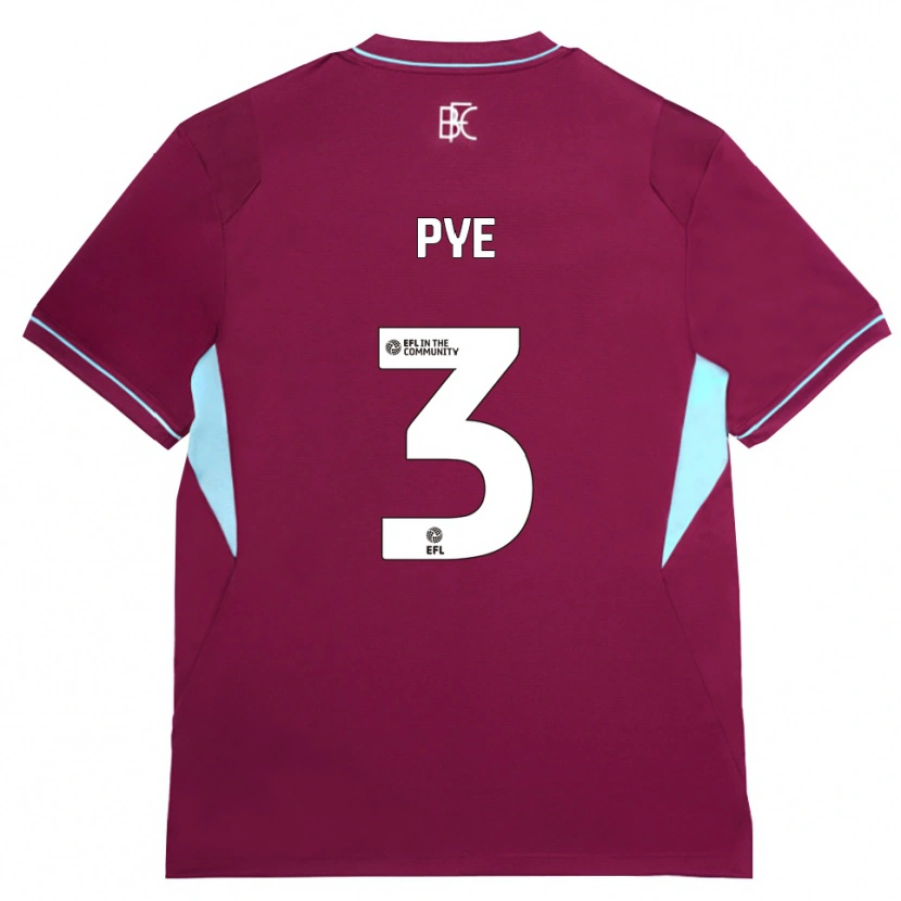 Danxen Uomo Maglia Logan Pye #3 Borgogna Verde Kit Gara Home 2026/27 Maglietta