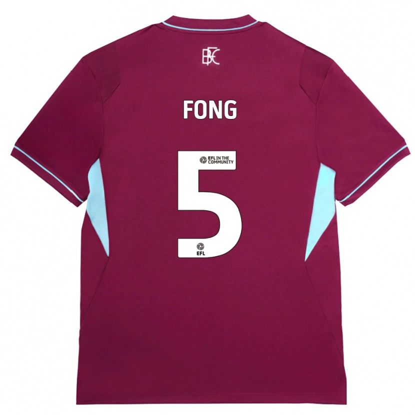 Danxen Uomo Maglia Luca Fong #5 Borgogna Verde Kit Gara Home 2026/27 Maglietta