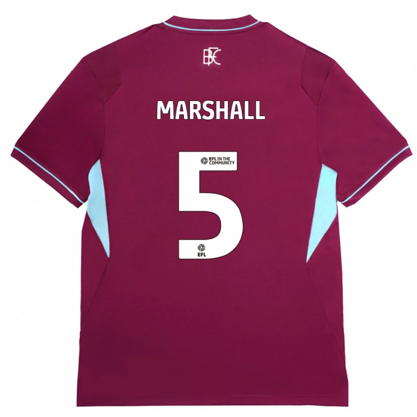 Danxen Uomo Maglia Georgia Marshall #5 Borgogna Verde Kit Gara Home 2026/27 Maglietta