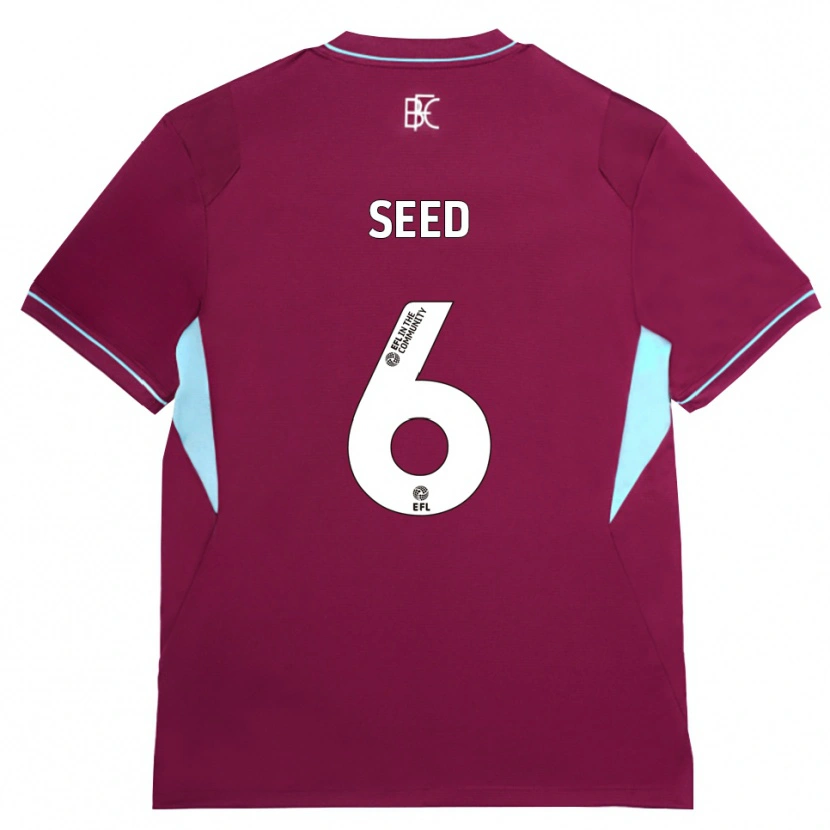 Danxen Uomo Maglia Helen Seed #6 Borgogna Verde Kit Gara Home 2026/27 Maglietta