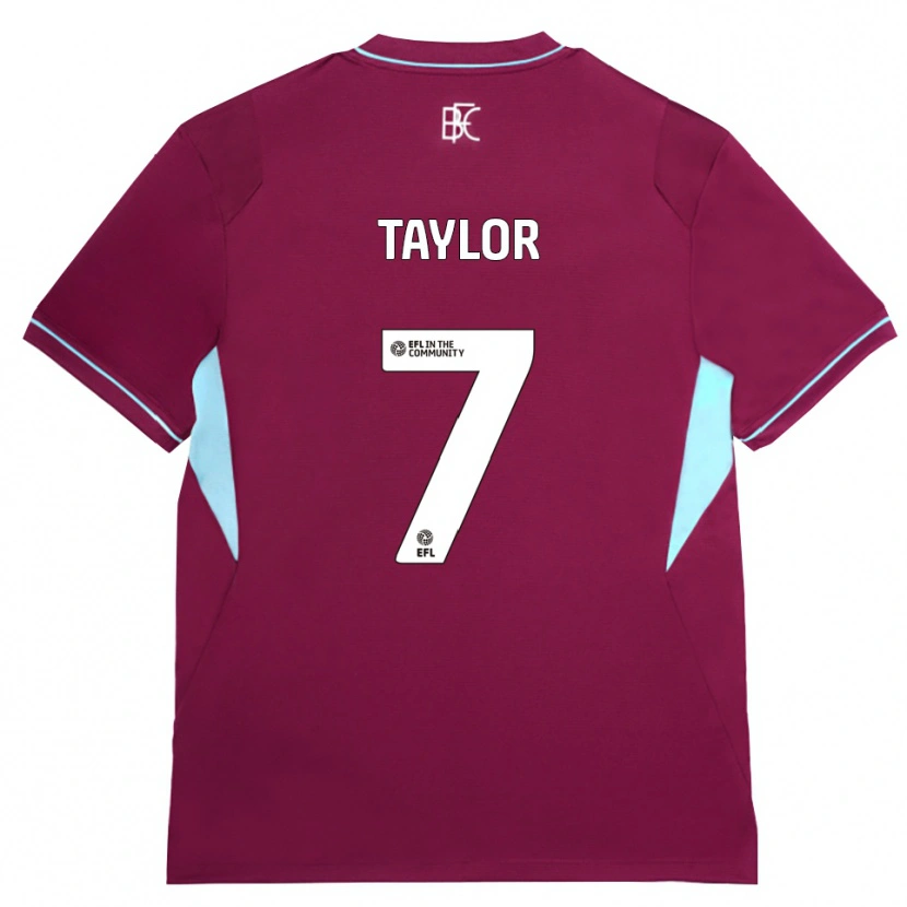 Danxen Uomo Maglia Warren Taylor #7 Borgogna Verde Kit Gara Home 2026/27 Maglietta