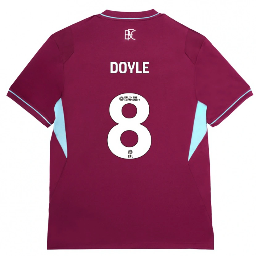 Danxen Uomo Maglia Emma Doyle #8 Borgogna Verde Kit Gara Home 2026/27 Maglietta