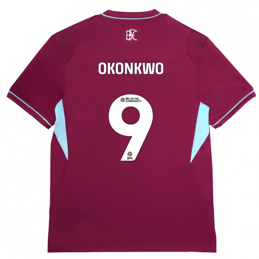 Danxen Uomo Maglia Destiny Okonkwo #9 Borgogna Verde Kit Gara Home 2026/27 Maglietta