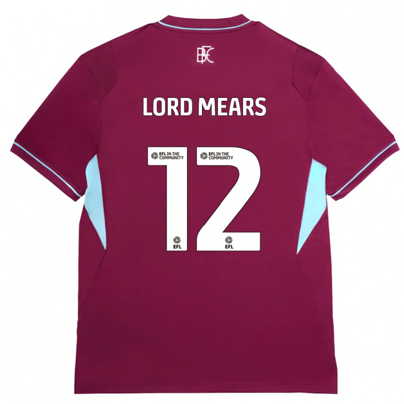 Danxen Uomo Maglia Rhema Lord-Mears #12 Borgogna Verde Kit Gara Home 2026/27 Maglietta