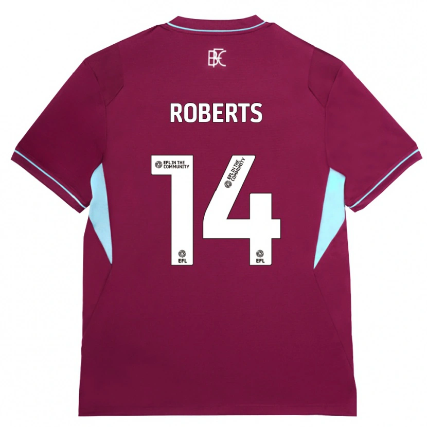 Danxen Uomo Maglia Connor Roberts #14 Borgogna Verde Kit Gara Home 2026/27 Maglietta