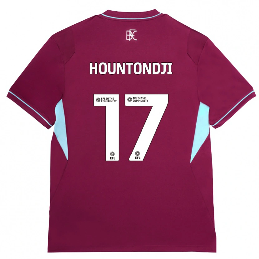 Danxen Uomo Maglia Andréas Hountondji #17 Borgogna Verde Kit Gara Home 2026/27 Maglietta