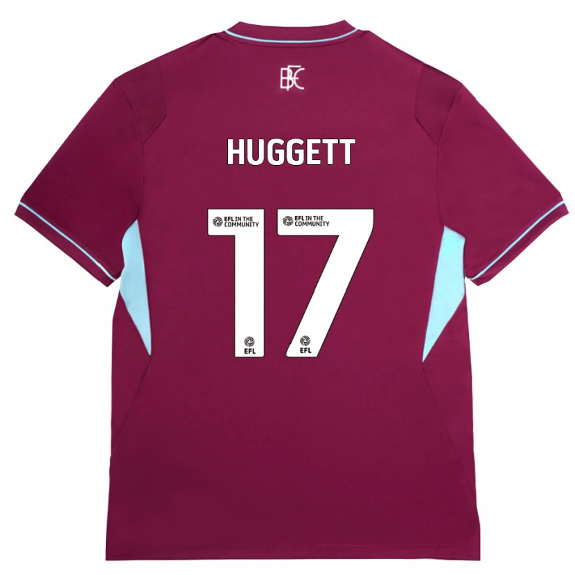 Danxen Uomo Maglia Aiden Huggett #17 Borgogna Verde Kit Gara Home 2026/27 Maglietta