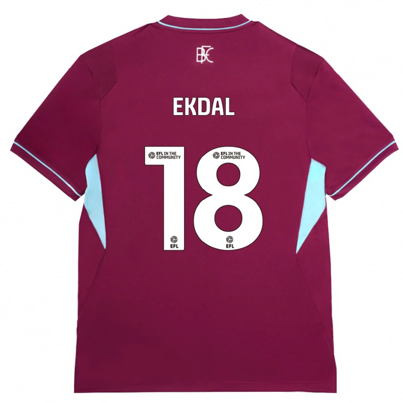 Danxen Uomo Maglia Hjalmar Ekdal #18 Borgogna Verde Kit Gara Home 2026/27 Maglietta