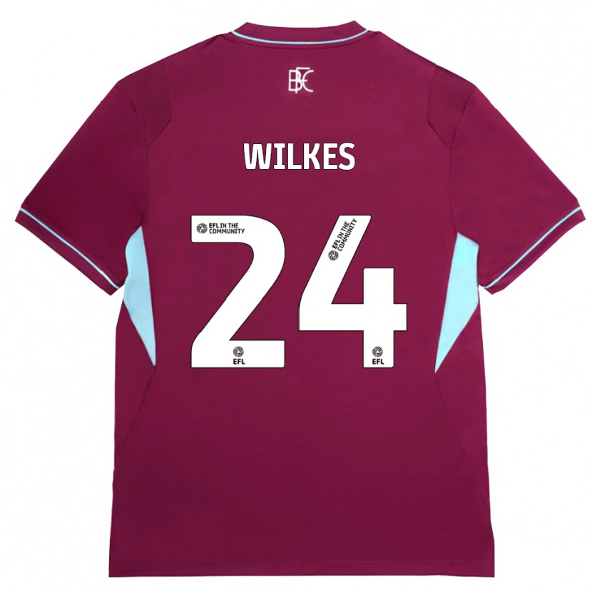 Danxen Uomo Maglia Tilly Wilkes #24 Borgogna Verde Kit Gara Home 2026/27 Maglietta