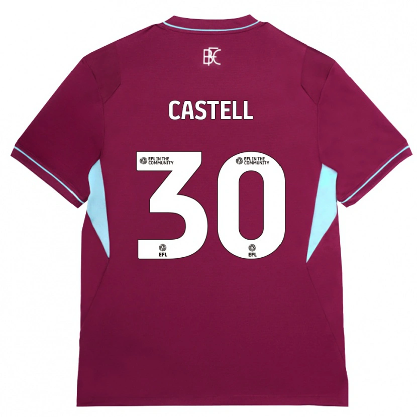 Danxen Uomo Maglia Lluc Castell #30 Borgogna Verde Kit Gara Home 2026/27 Maglietta