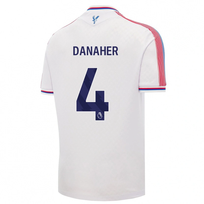 Danxen Uomo Maglia Euan Danaher #4 Bianco Rosso Blu Kit Gara Home 2026/27 Maglietta