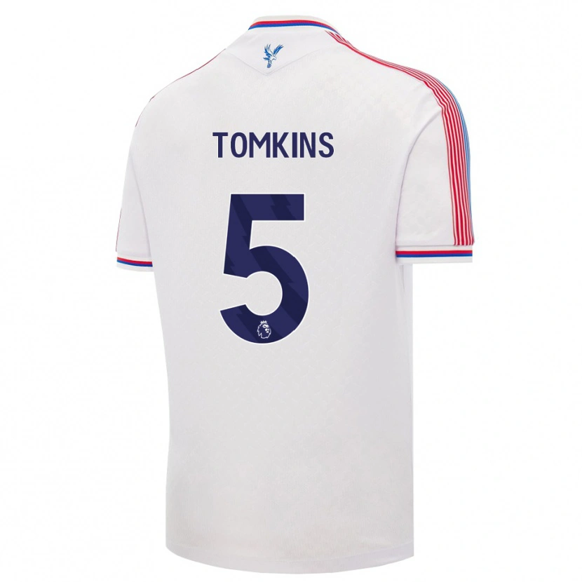 Danxen Uomo Maglia James Tomkins #5 Bianco Rosso Blu Kit Gara Home 2026/27 Maglietta