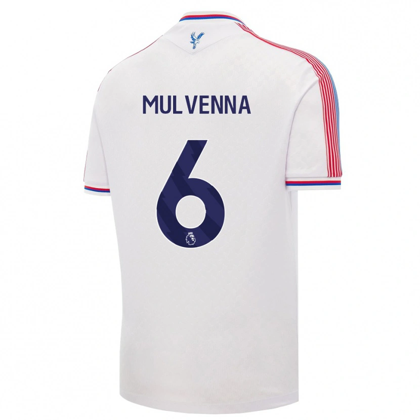 Danxen Uomo Maglia Alfie Mulvenna #6 Bianco Rosso Blu Kit Gara Home 2026/27 Maglietta
