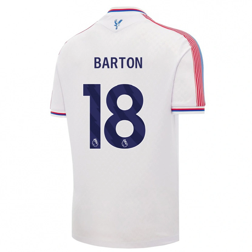 Danxen Uomo Maglia Kirsty Barton #18 Bianco Rosso Blu Kit Gara Home 2026/27 Maglietta