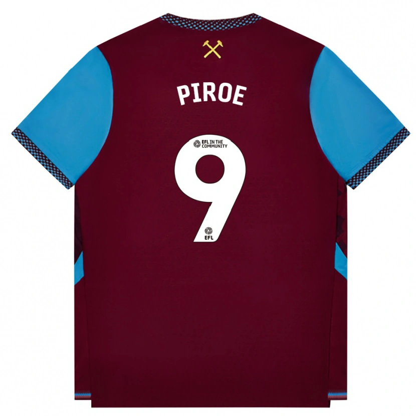 Danxen Uomo Maglia Joël Piroe #9 Borgogna Blu Fiordaliso Kit Gara Home 2026/27 Maglietta