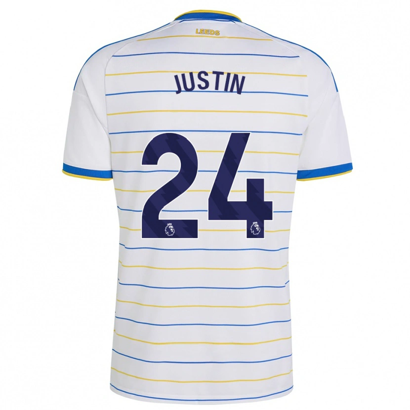 Danxen Uomo Maglia James Justin #24 Rosso Giallo Blu Kit Gara Home 2026/27 Maglietta