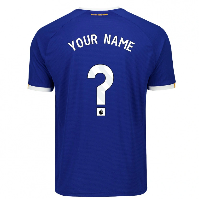 Danxen Uomo Maglia Il Tuo Nome #0 Blu Bianco Giallo Kit Gara Home 2026/27 Maglietta