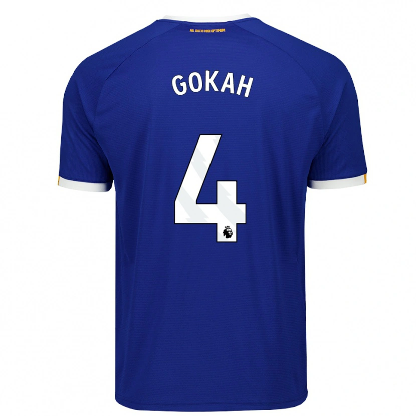 Danxen Uomo Maglia Reuben Gokah #4 Blu Bianco Giallo Kit Gara Home 2026/27 Maglietta