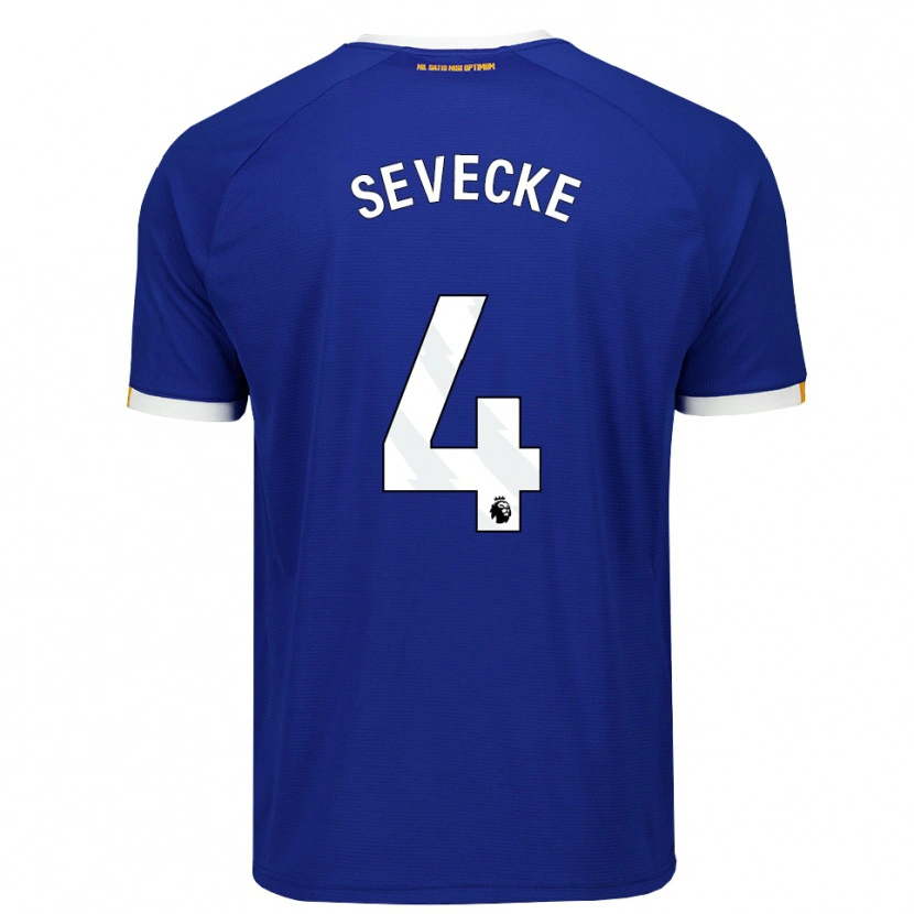 Danxen Uomo Maglia Rikke Sevecke #4 Blu Bianco Giallo Kit Gara Home 2026/27 Maglietta