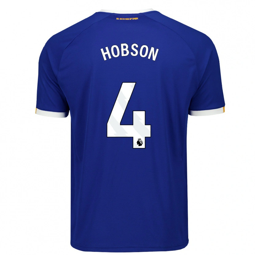 Danxen Uomo Maglia Issy Hobson #4 Blu Bianco Giallo Kit Gara Home 2026/27 Maglietta