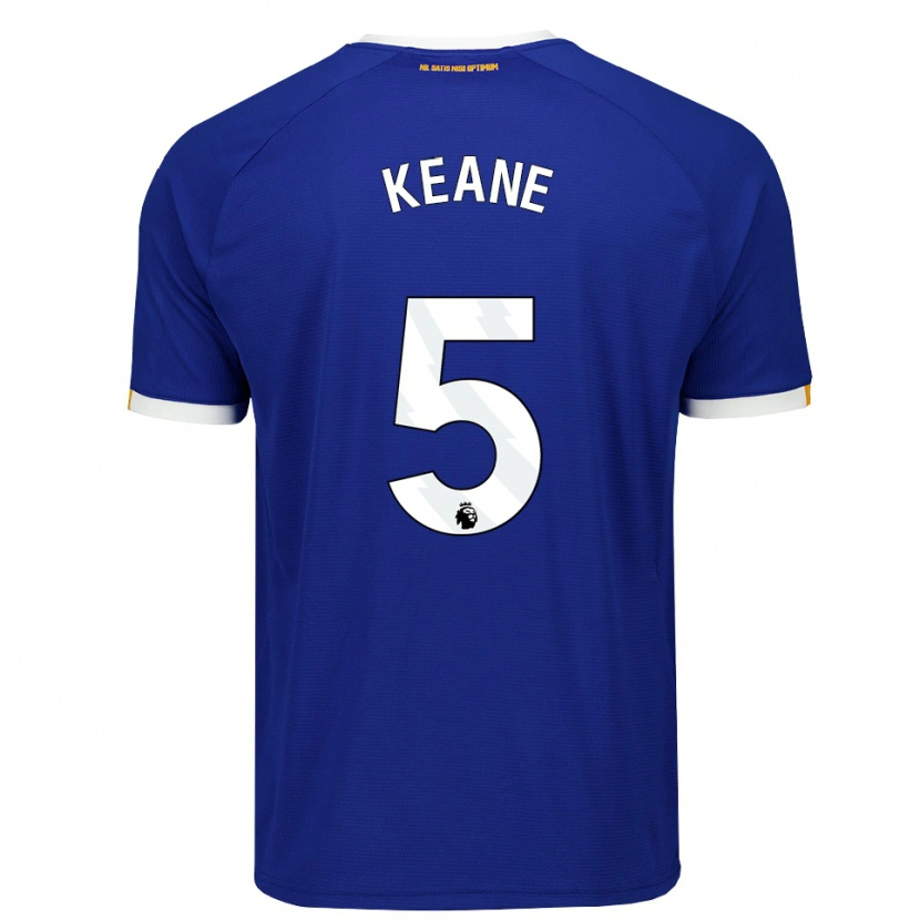Danxen Uomo Maglia Michael Keane #5 Blu Bianco Giallo Kit Gara Home 2026/27 Maglietta