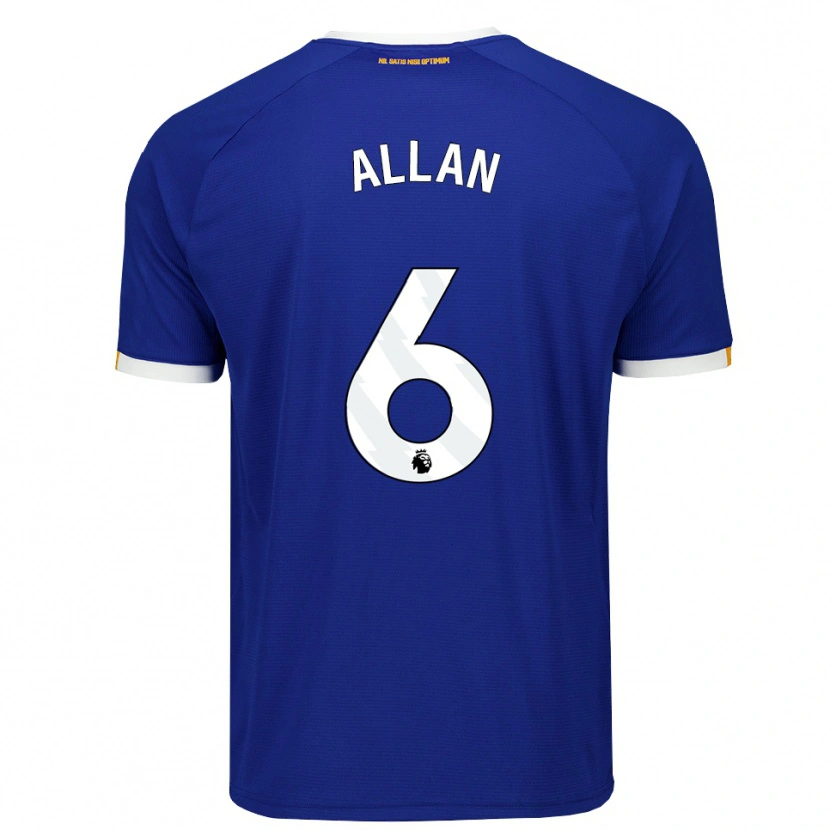 Danxen Uomo Maglia Allan #6 Blu Bianco Giallo Kit Gara Home 2026/27 Maglietta