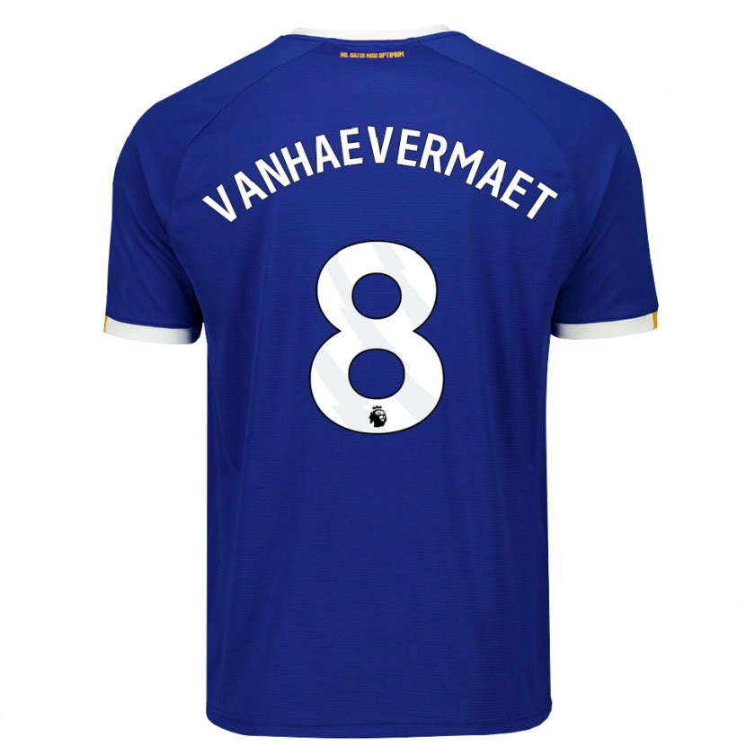 Danxen Uomo Maglia Justine Vanhaevermaet #8 Blu Bianco Giallo Kit Gara Home 2026/27 Maglietta