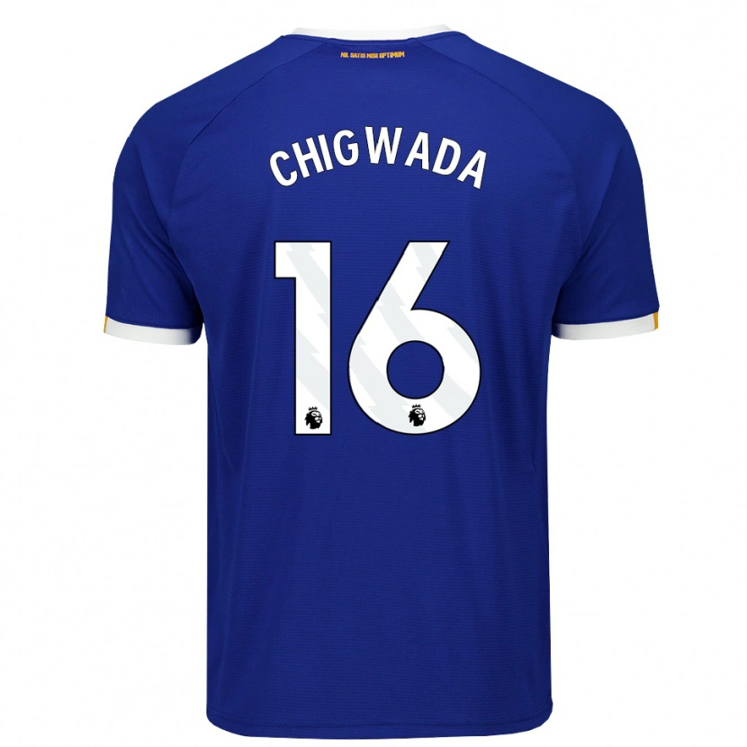 Danxen Uomo Maglia Josh Chigwada #16 Blu Bianco Giallo Kit Gara Home 2026/27 Maglietta