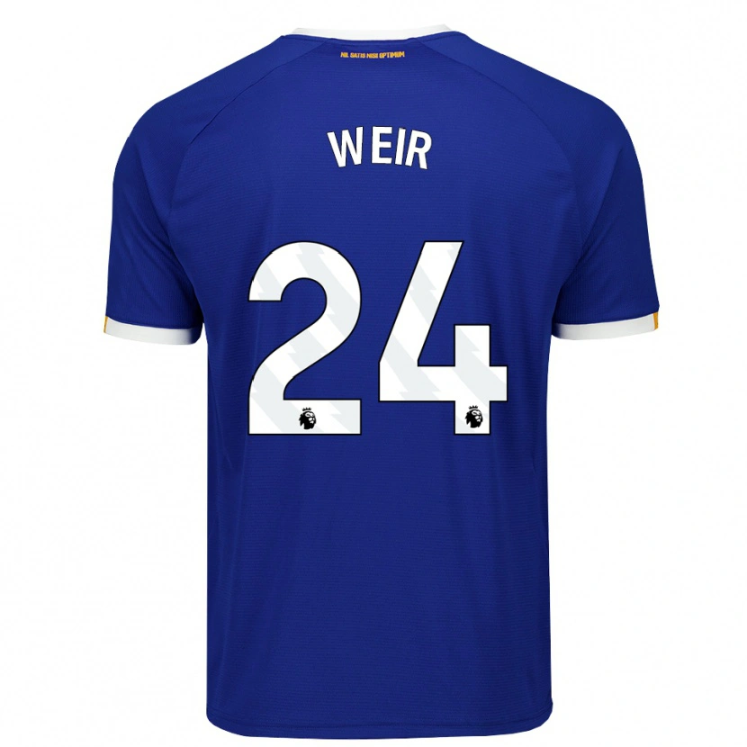 Danxen Uomo Maglia Kenzie Weir #24 Blu Bianco Giallo Kit Gara Home 2026/27 Maglietta
