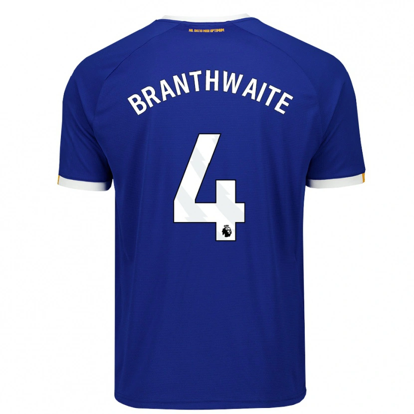 Danxen Uomo Maglia Jarrad Branthwaite #4 Blu Bianco Giallo Kit Gara Home 2026/27 Maglietta