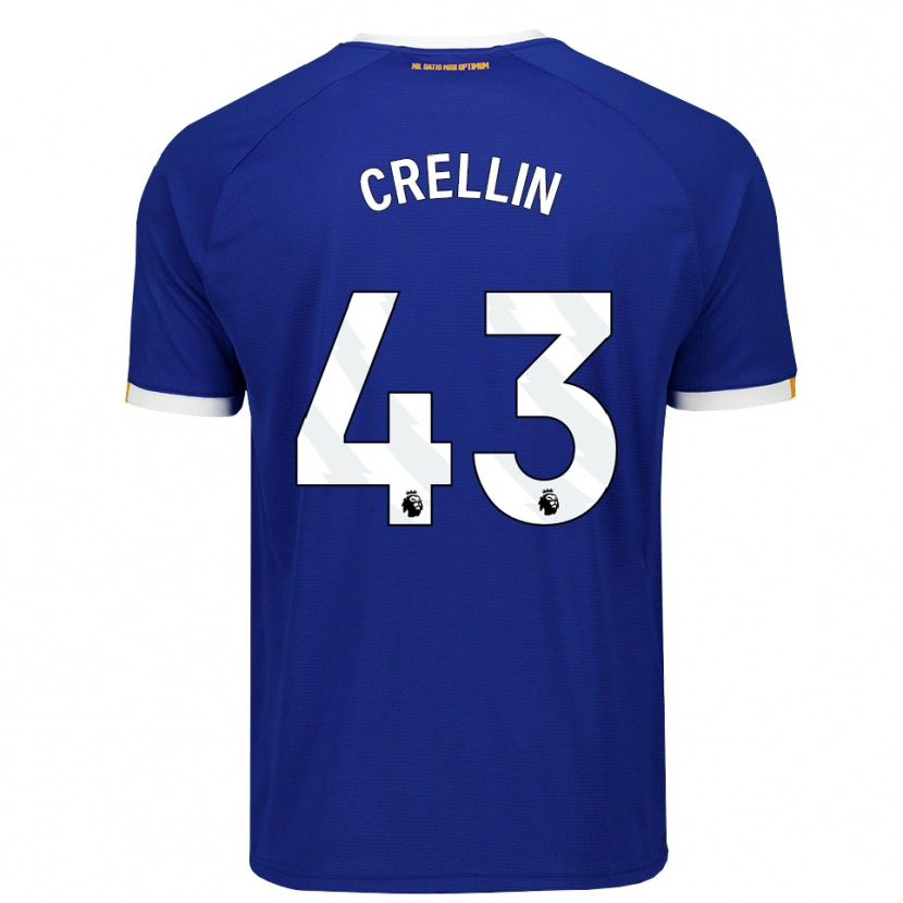 Danxen Uomo Maglia Billy Crellin #43 Blu Bianco Giallo Kit Gara Home 2026/27 Maglietta