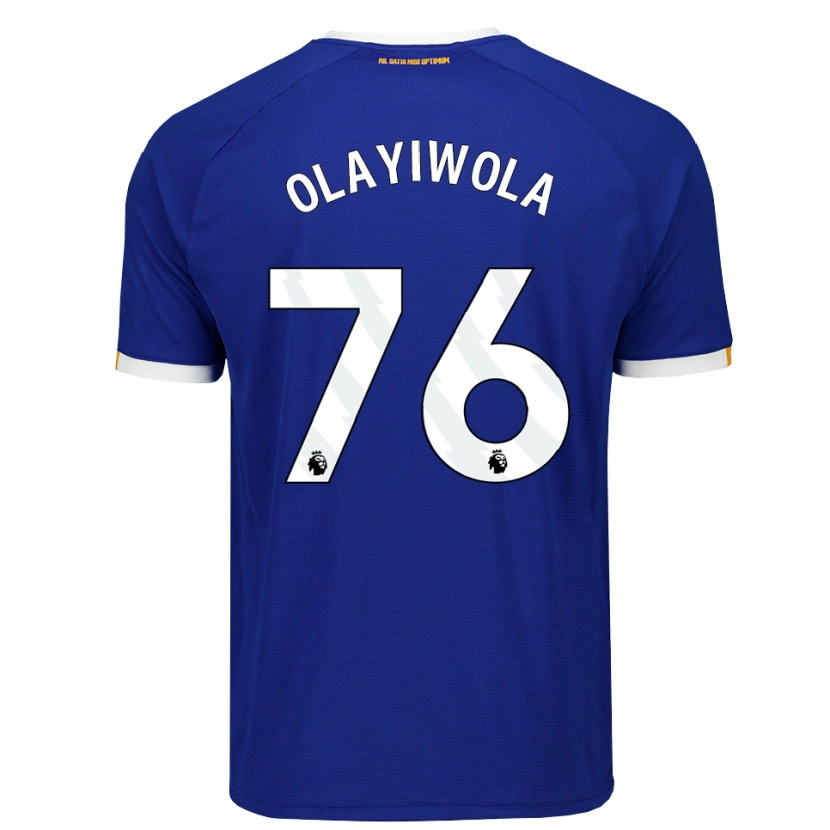 Danxen Uomo Maglia Malik Olayiwola #76 Blu Bianco Giallo Kit Gara Home 2026/27 Maglietta
