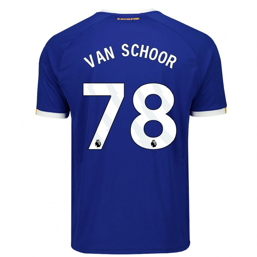 Danxen Uomo Maglia Joshua Van Schoor #78 Blu Bianco Giallo Kit Gara Home 2026/27 Maglietta