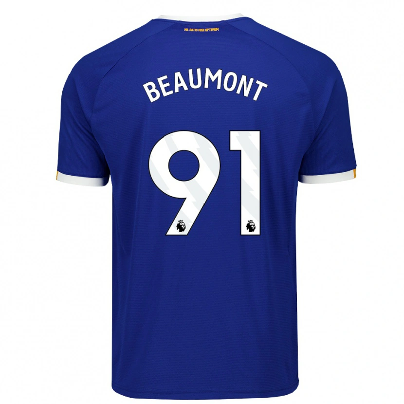 Danxen Uomo Maglia Jacob Beaumont Clark #91 Blu Bianco Giallo Kit Gara Home 2026/27 Maglietta