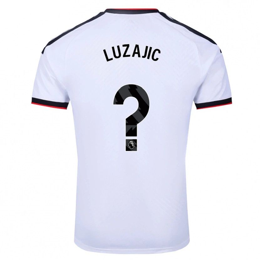 Danxen Uomo Maglia Stefan Luzajic #0 Bianco Nero Rosso Kit Gara Home 2026/27 Maglietta